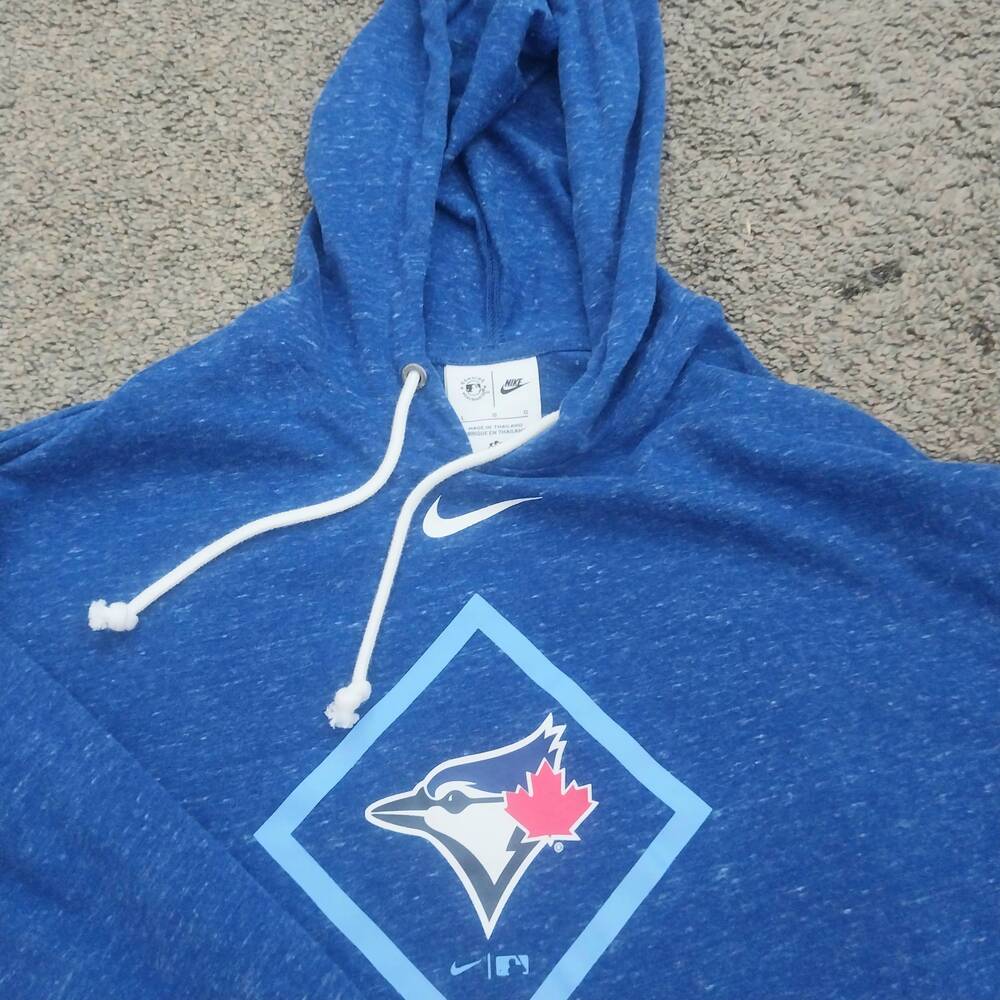 Nike Hoodie Womens Size Large Blue Toronto Blue Jays Logo Drawstring Sporty